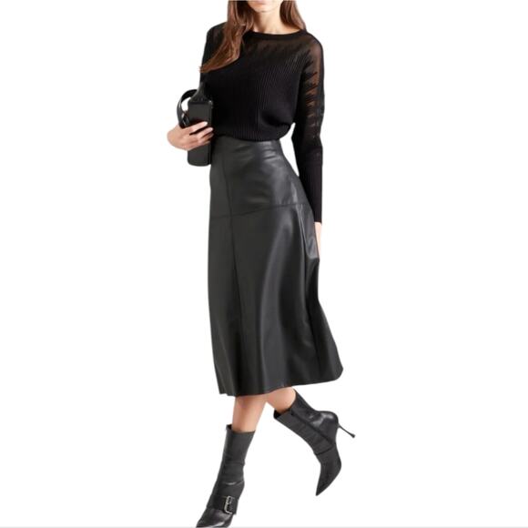 DKNY Black Neutral Monochromatic Sheer Inlay Ribbed Sweater Plus Size 2X New - Picture 2 of 13